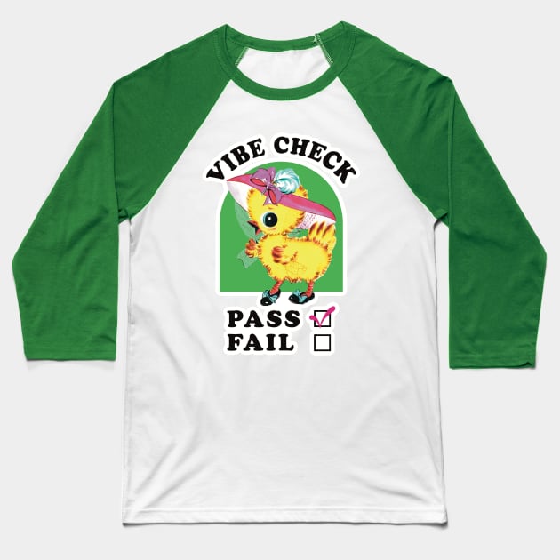 Vibe Check Chick Baseball T-Shirt by Hard Cringe